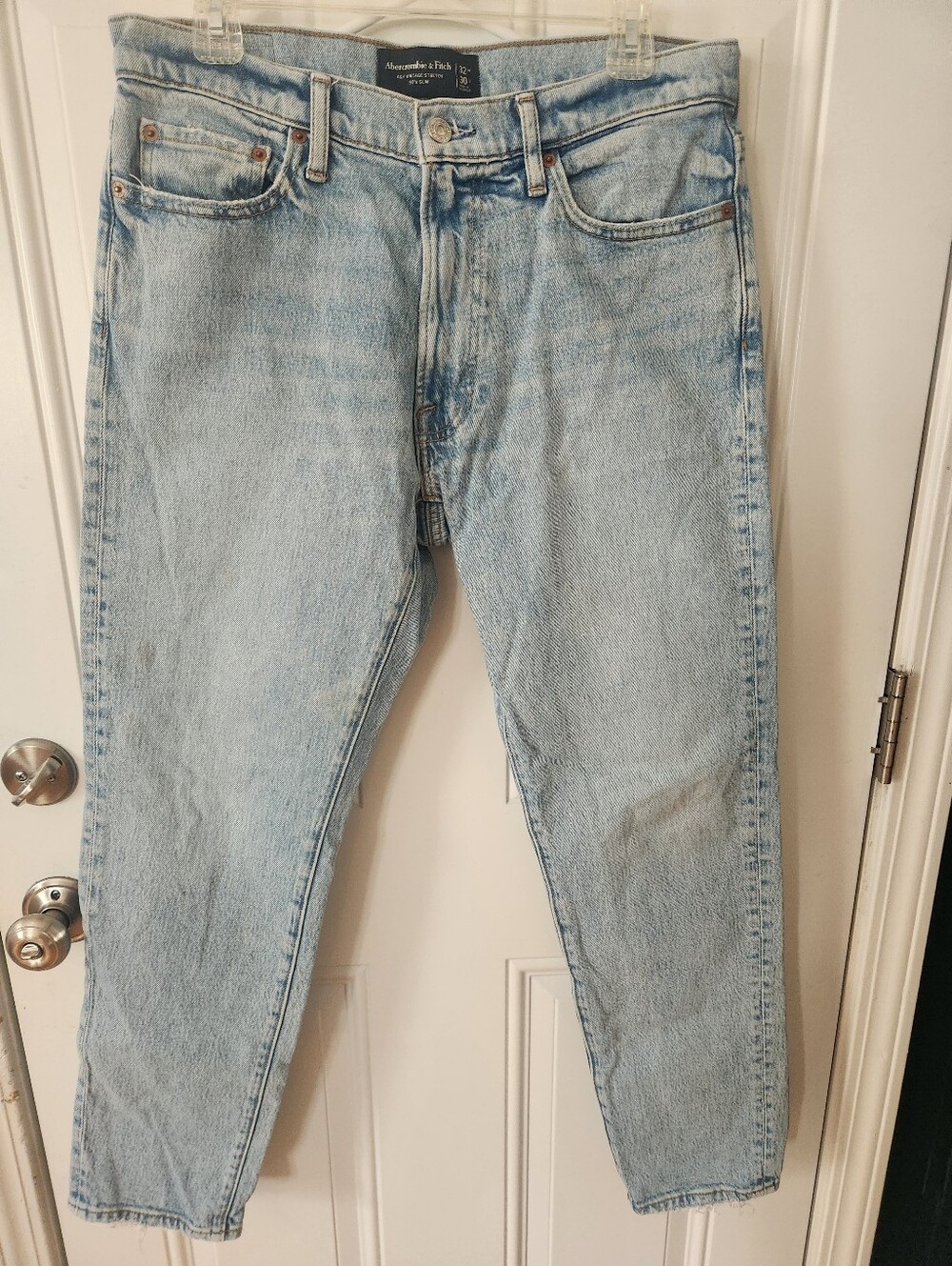Abercrombie & Fitch Vintage Stretch 90's Slim Fit Light Blue Jeans Size 32x30